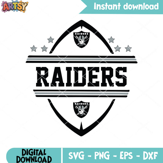 Raiders football team svg, national football leauge​ svg, raiders svg