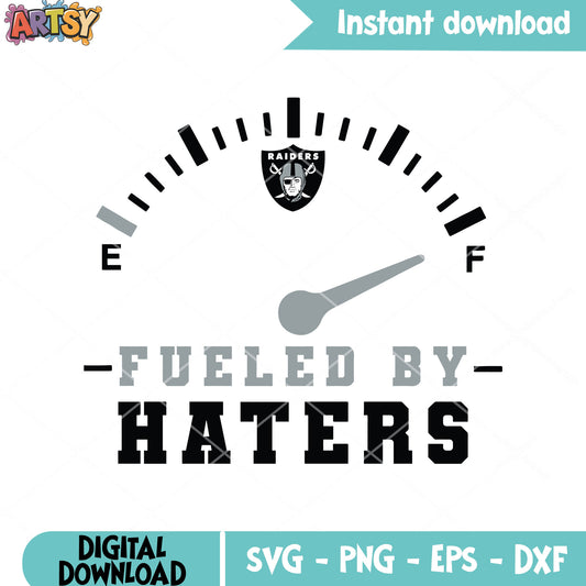 Raiders fueled by haters svg, nfl teams svg, la raiders svg