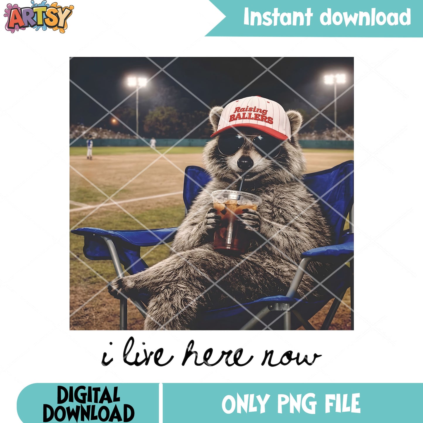 Raising baseball racoon png, baseball lover png, raccoon png