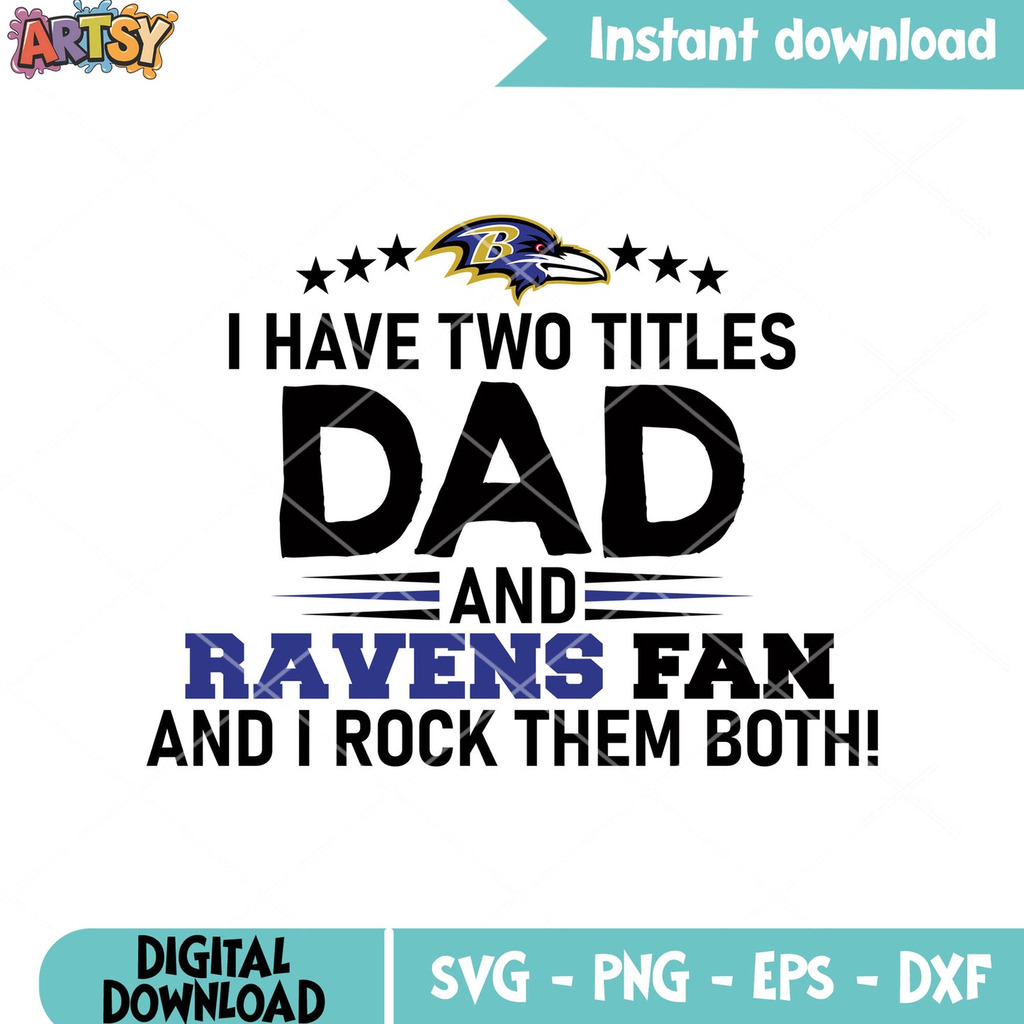 Ravens fan rock them both svg. baltimore ravens svg, nfl news svg
