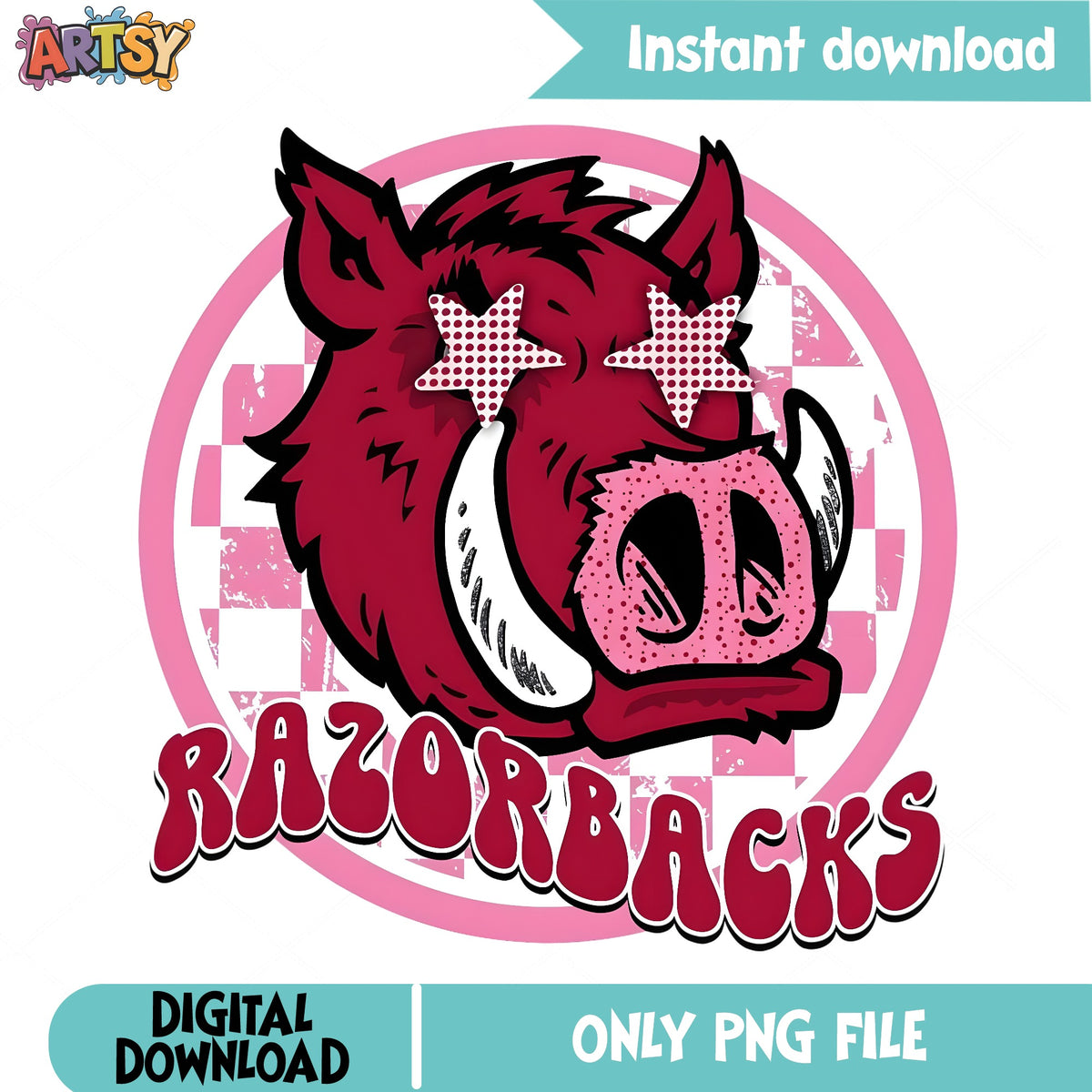 Razorbacks Retro PNG, Arkansas Razorbacks PNG, Game Day PNG