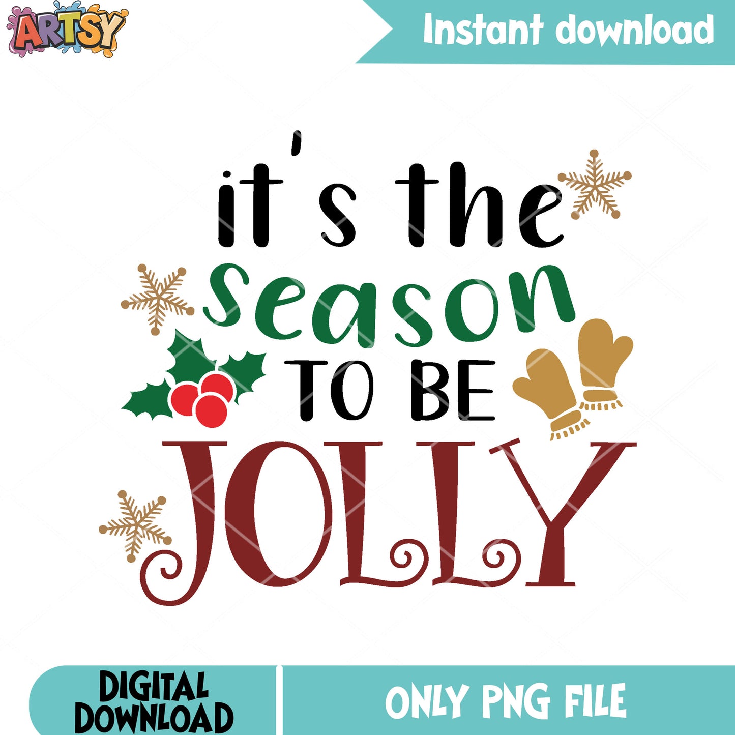 Reason to be jolly xmas png, christmas decor png, christmas cards png