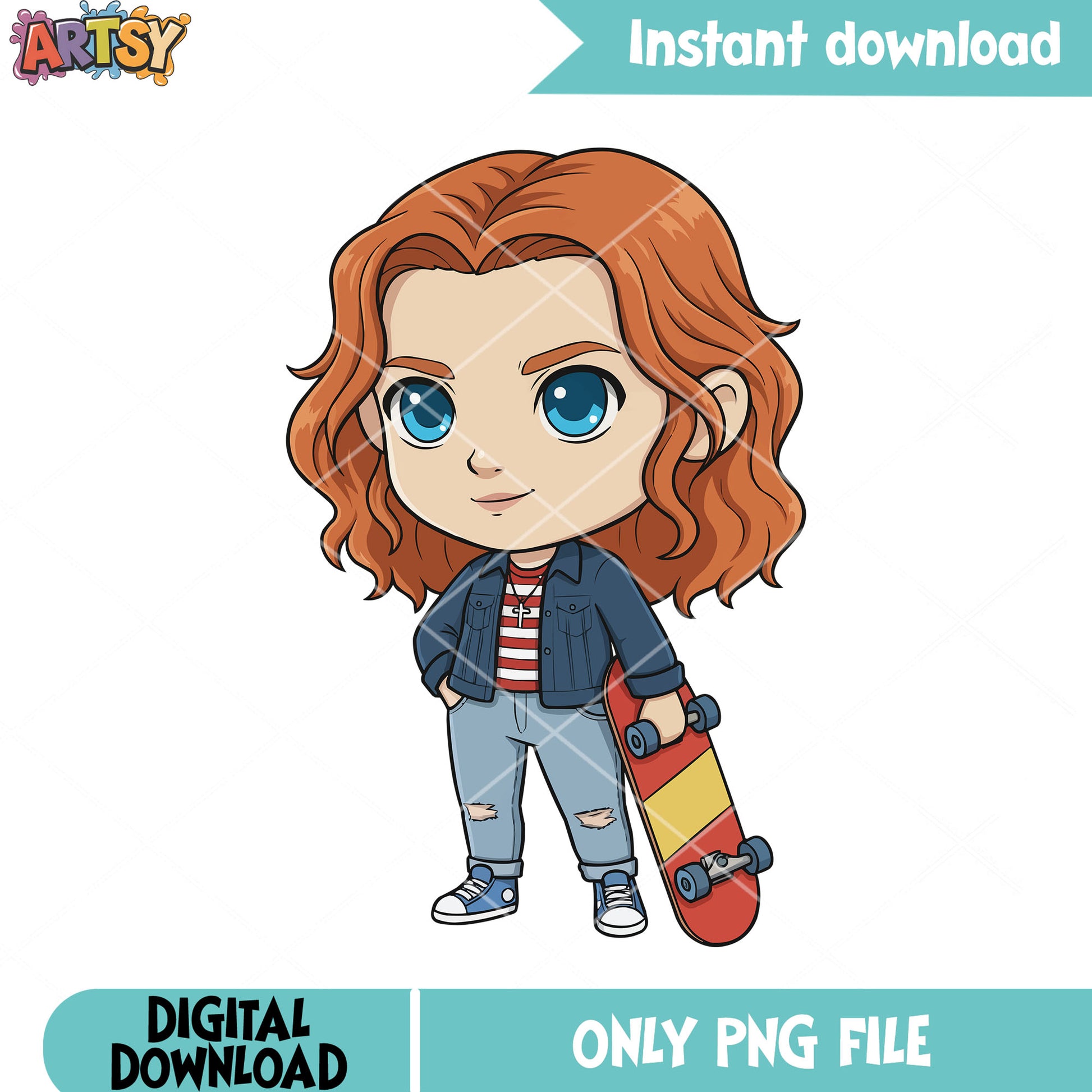 Rebellious girl max png, stranger things png, horror movies ​​png