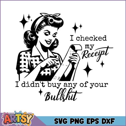 Receipt Check SVG Design for Your Craft Projects