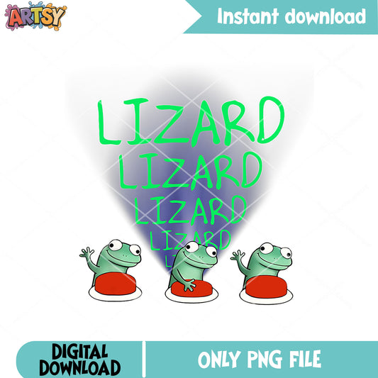 Red button lizard design png, elio lizard png, lizard emote png