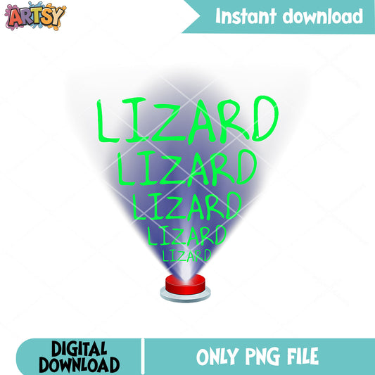 Red button lizard png, elio lizard png, lizard emote png