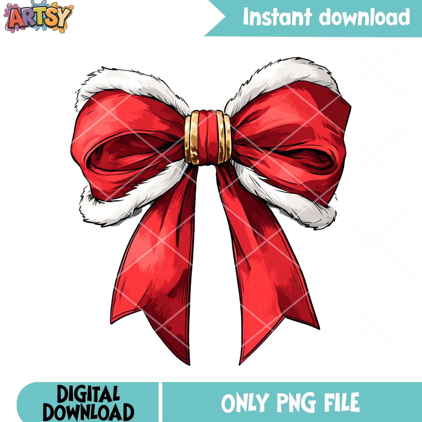 Red christmas santa bow png, merry xmas png, christmas vibes png