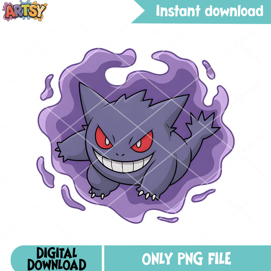 Red eye gengar png, pokemon festival png, pokemon gengar png