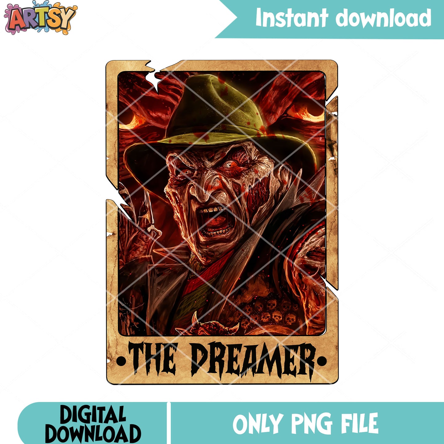 Red eyes crazy monster png, sharp claws png, scary halloween png