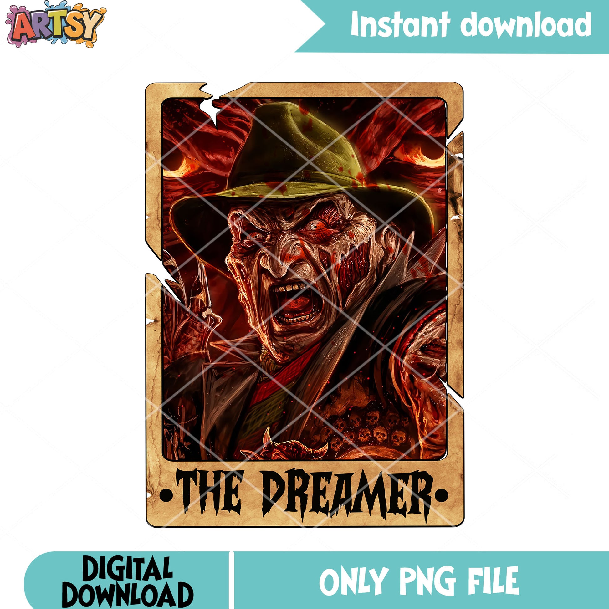 Red eyes crazy monster png, sharp claws png, scary halloween png