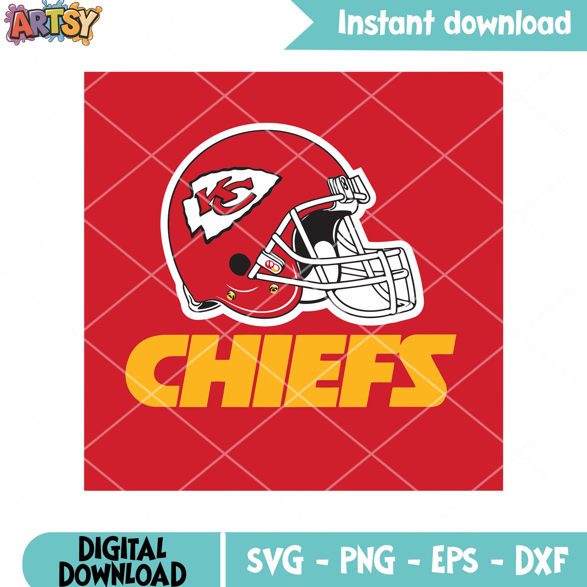 Red fooball helmets chief svg, nfl helmets svg, Kansas city chief svg