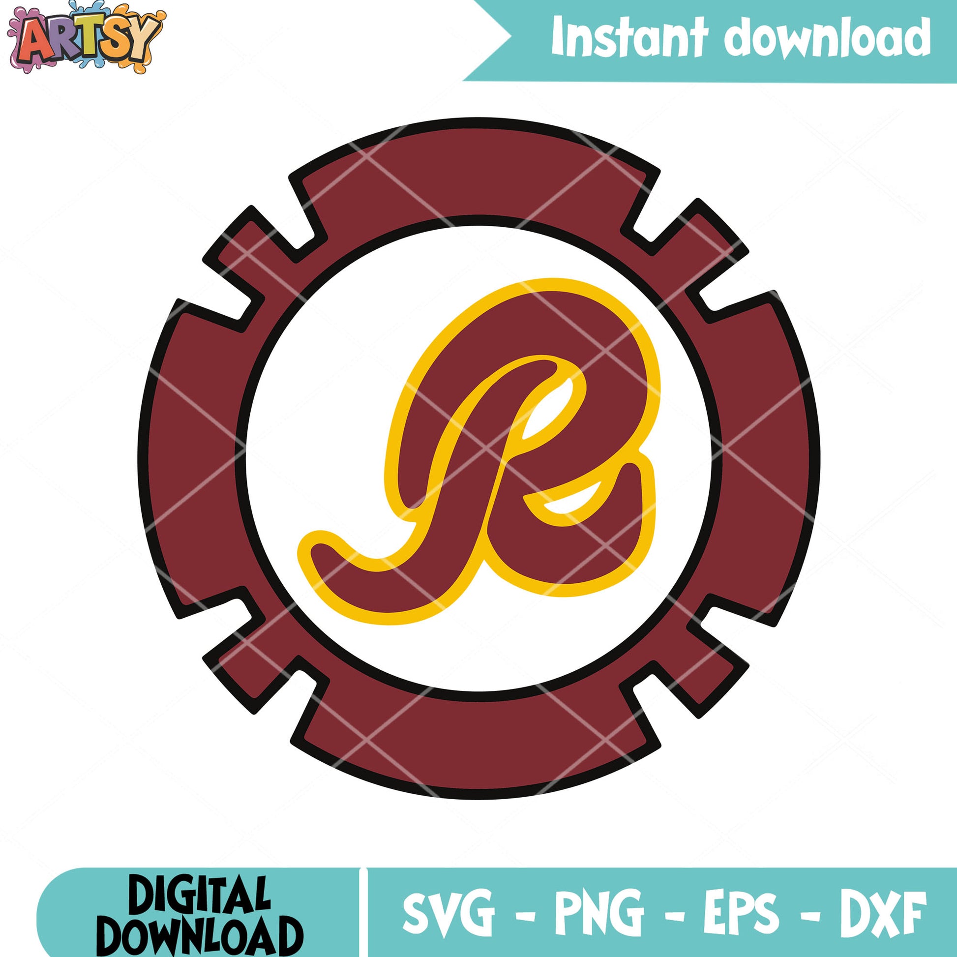 Red gear nfl football svg, redskins svg, washington commanders​ svg