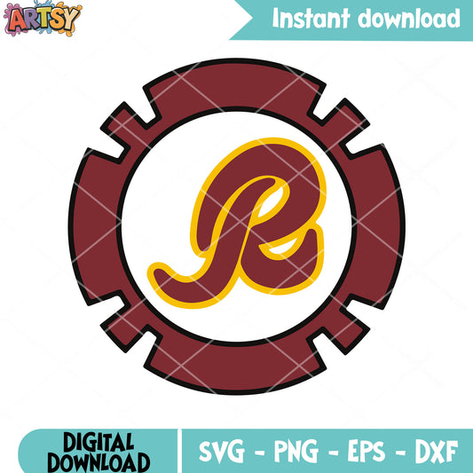 Red gear nfl football svg, redskins svg, washington commanders​ svg