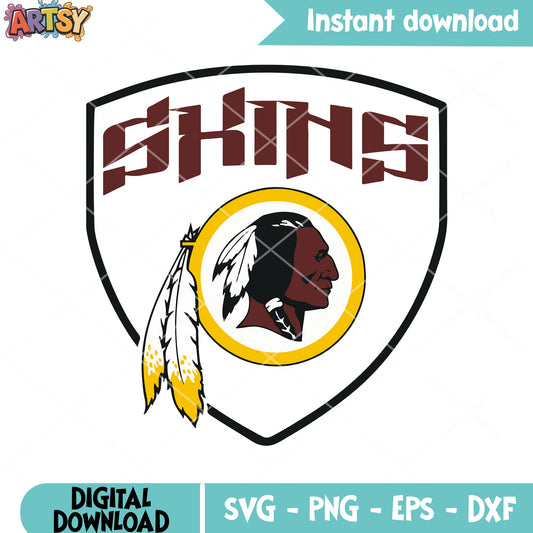 Redskins indigenous people svg, redskin svg, nfl teams svg