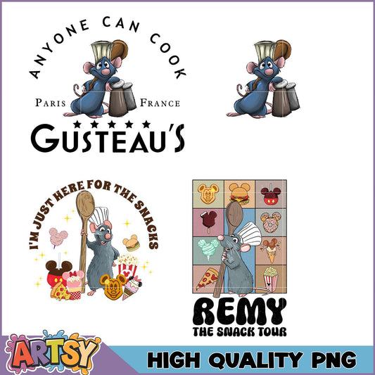 Remy & Gusteau PNG Bundle High Quality Images