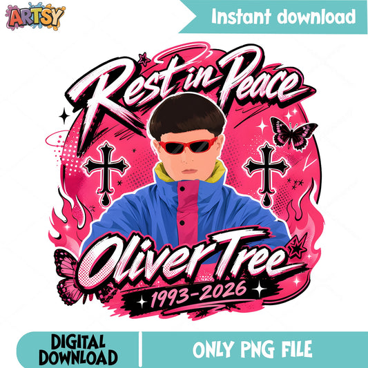 Rest In Peace Oliver Tree PNG, Oliver Tree 1993 PNG, RIP PNG