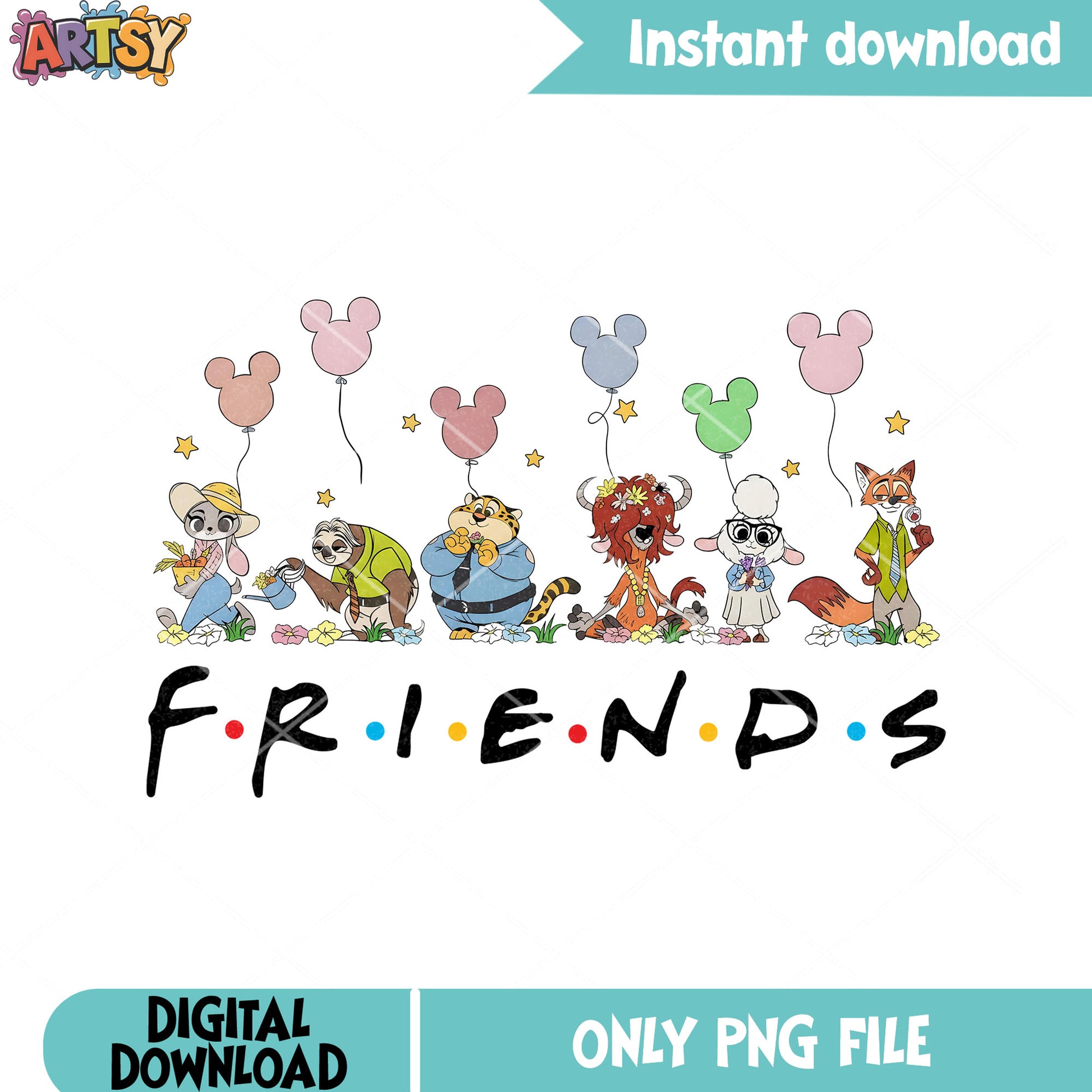 Retro Disney Zootopia Friends png, zootopia png, zootopia poster png