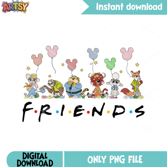 Retro Disney Zootopia Friends png, zootopia png, zootopia poster png