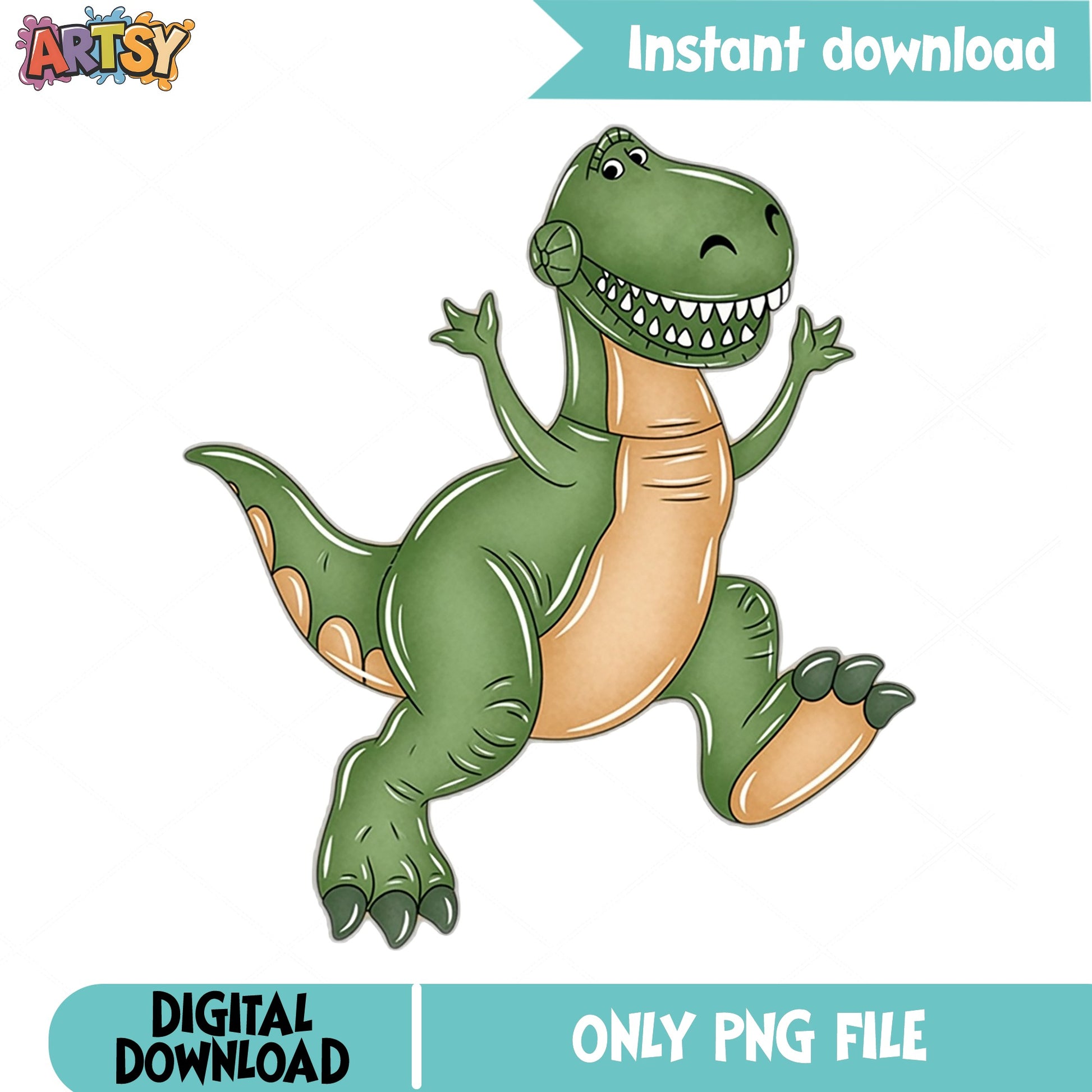 Rex Toy Story PNG, Dinosaur Clipart PNG, Toy Story Characters PNG