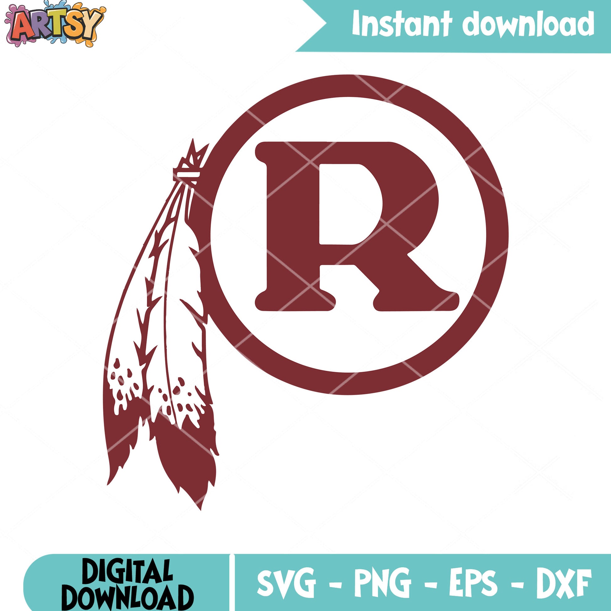 R feather logo nfl svg, Washington redskins​ svg, nfl logo svg