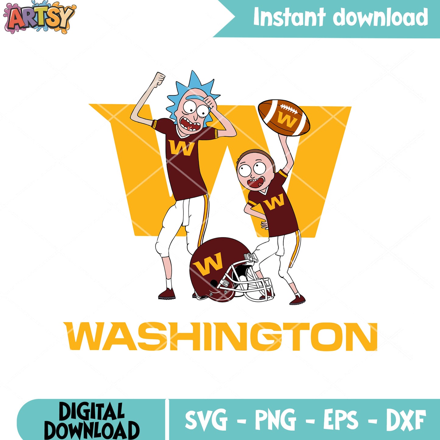 Rick and morty svg, washington redskin svg, washington football team svg