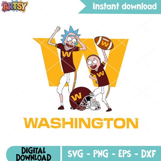 Rick and morty svg, washington redskin svg, washington football team svg