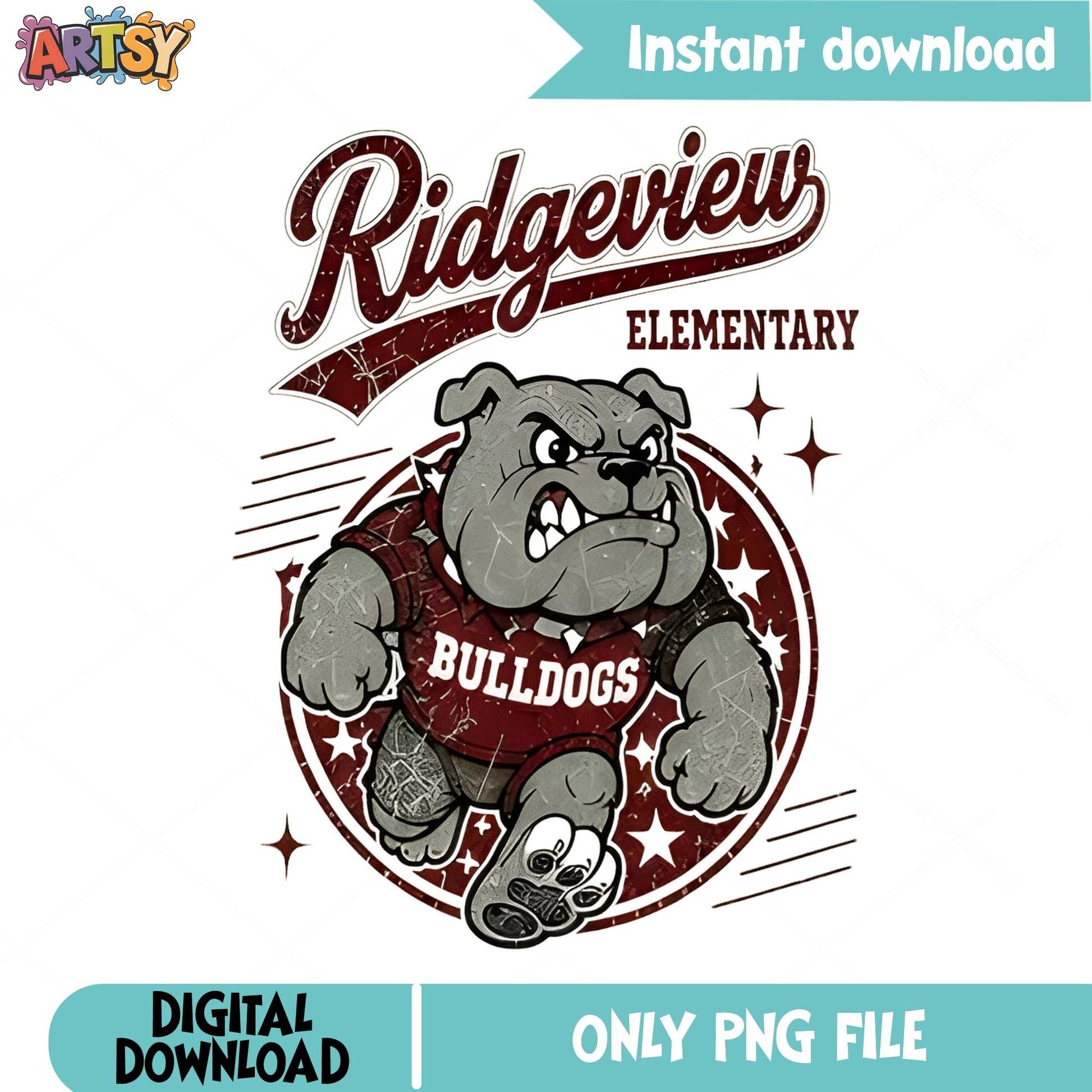 Ridgeview Elementary Bulldogs PNG, School Mascot PNG, Bulldog PNG