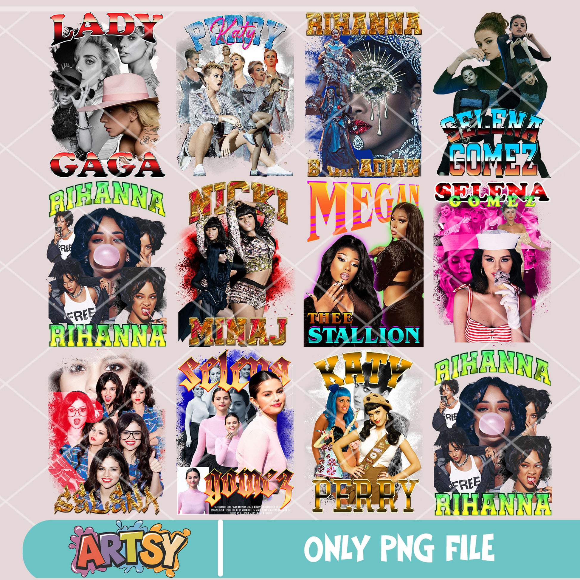 Rihanna and girl singer png bundle, women singer png, rhianna png