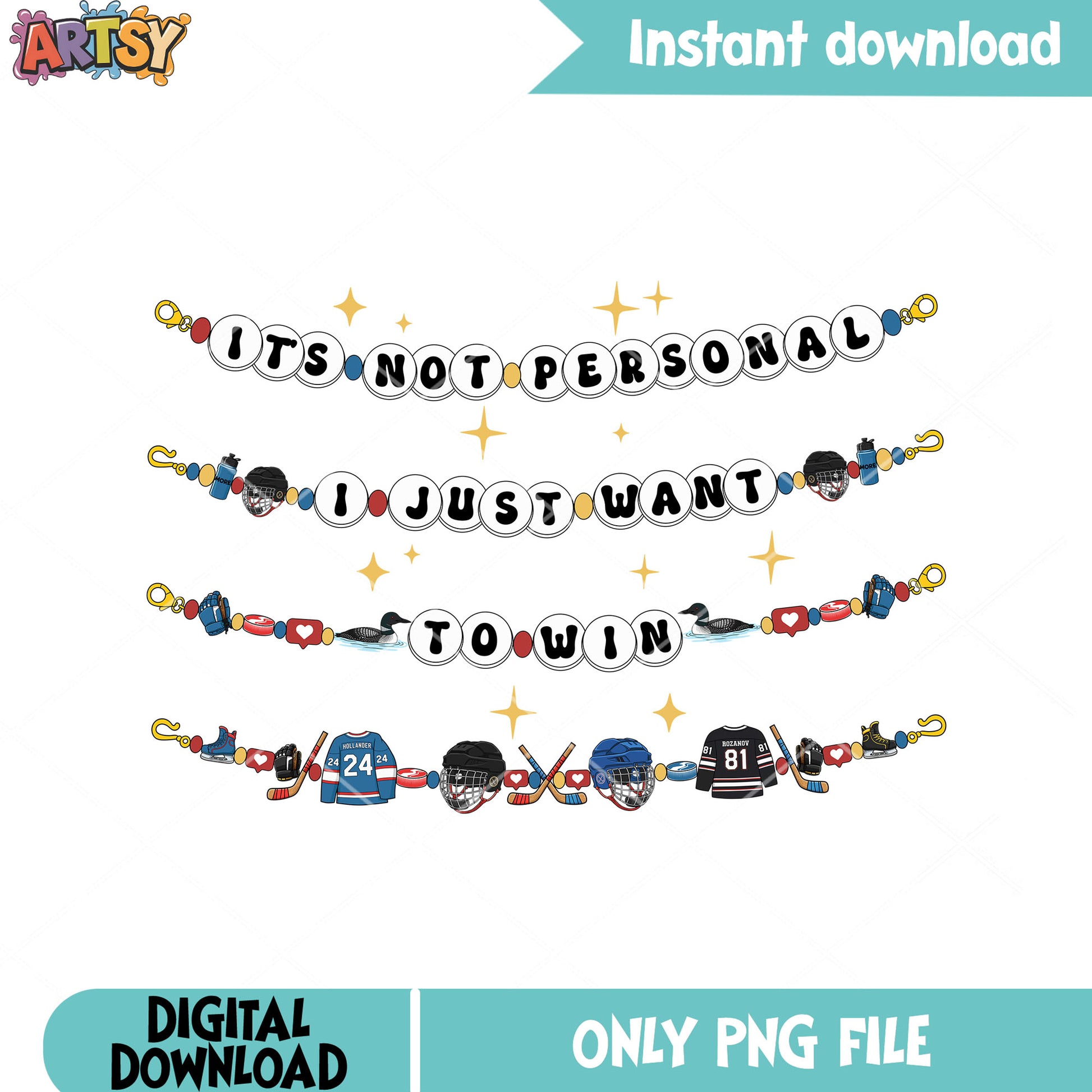 Rivalry Bracelet I just want to win png, heated rivalry png, hockey vibe png