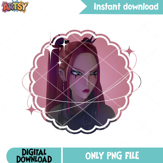 Rock style mira kpop png, huntrix movie png, kpop demon hunters png