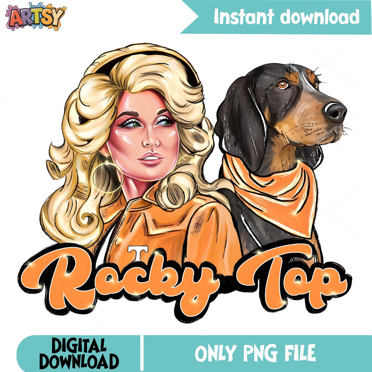 Rocky Top Tennessee Volunteers PNG, Dolly Parton PNG, Vols PNG