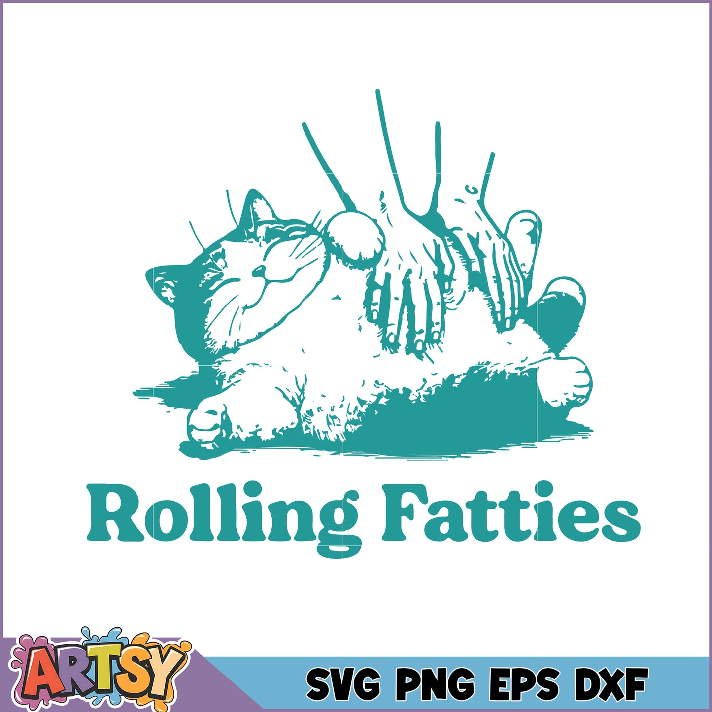 Rolling Fatties Cat SVG Cut File