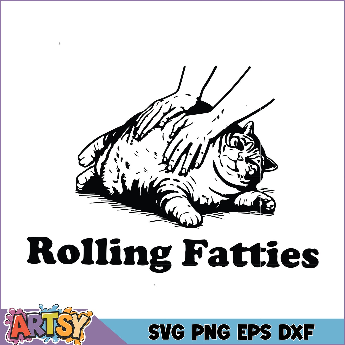 Rolling Fatties Cat SVG Design