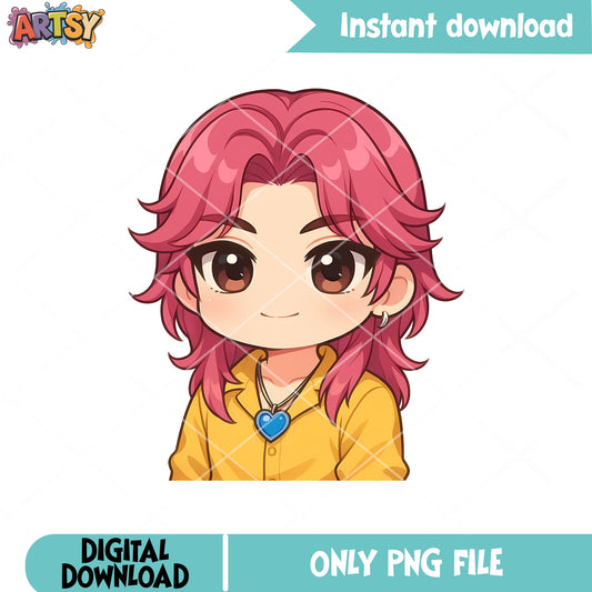 Romance chibi design png, romance saja png, kpop hunters png