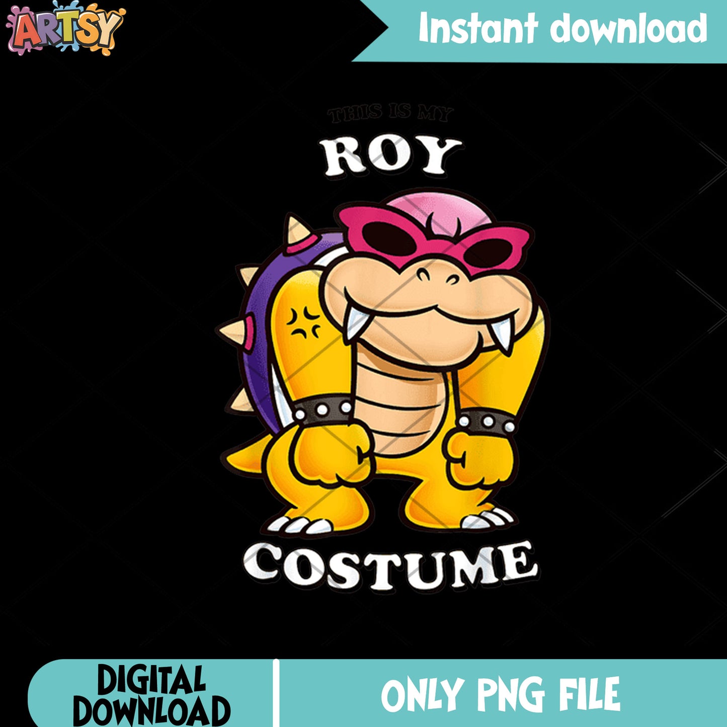 Roy super mario costume png, nintendo art png, mario video game png