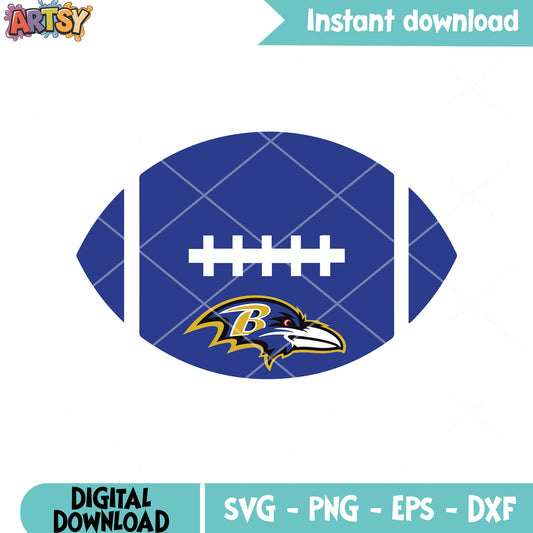 Rugby blue ball svg. nfl football teams svg, baltimore ravens svg