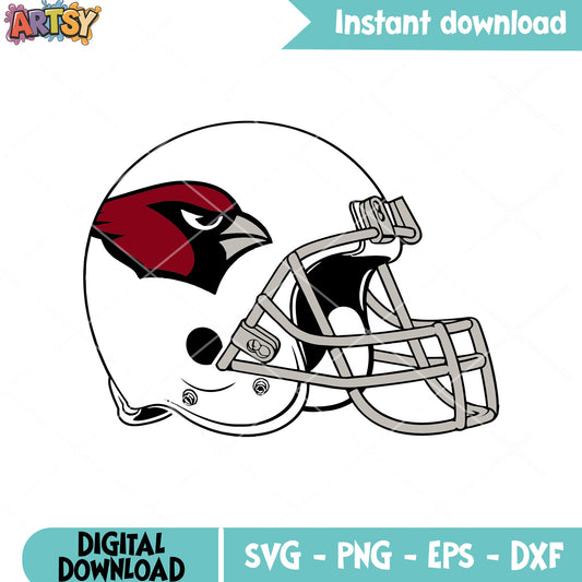 Rugby helmet cardinal svg, arizona cardinals svg, nfc west svg