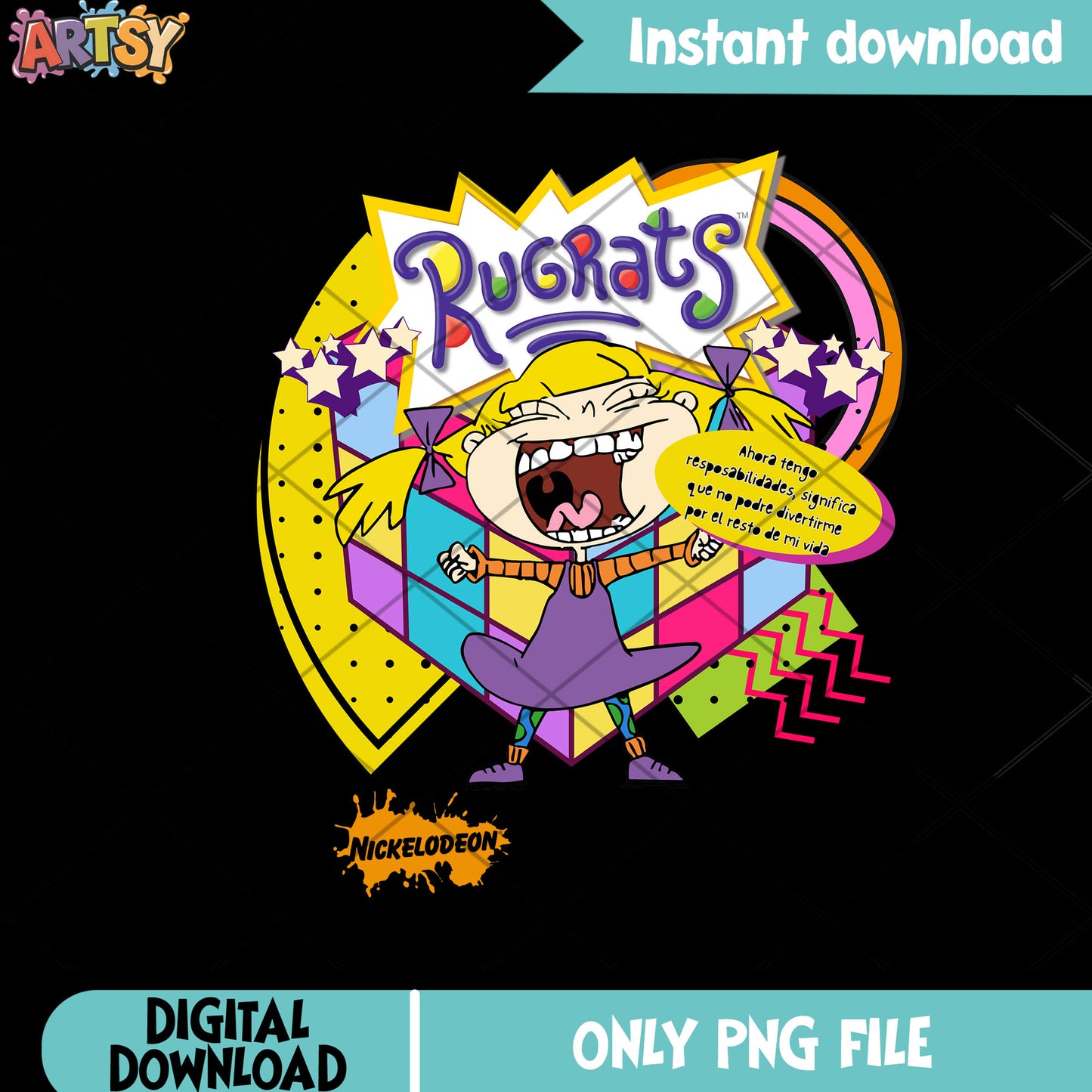 Rugrats png, Angelica Pickles png, 90s cartoon png