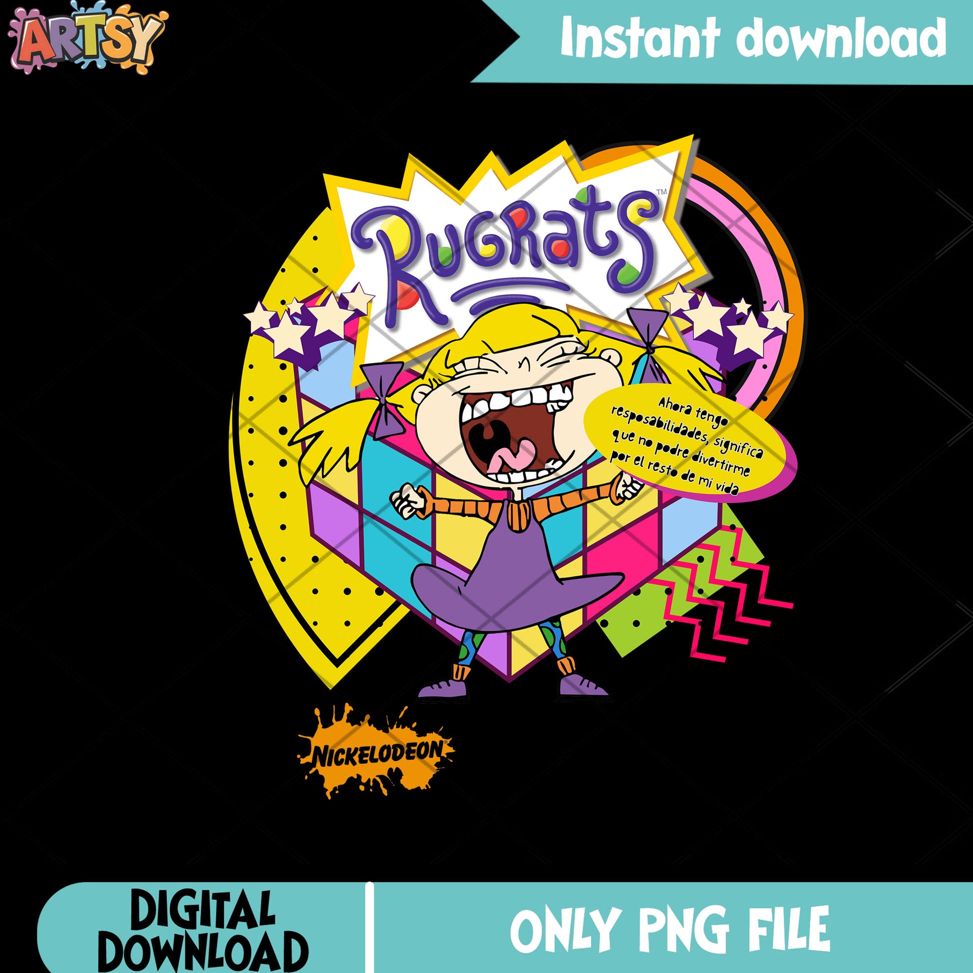 Rugrats png, Angelica Pickles png, 90s cartoon png