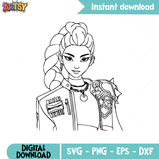 Rumi golden costume svg, rumi huntrix svg, kpop hunters svg