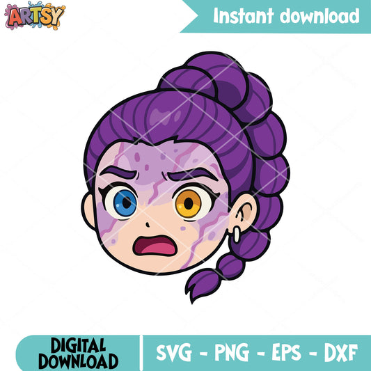 Rumi head demon form svg, huntrix rumi svg, rumi kpop svg
