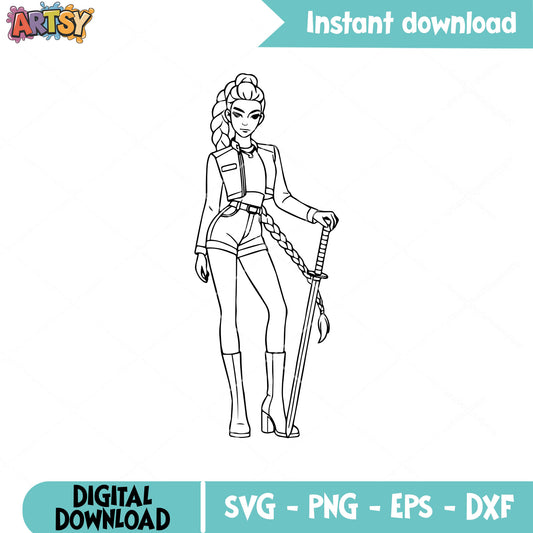 Rumi hunters costume svg, rumi huntrix svg, kpop demon hunters svg