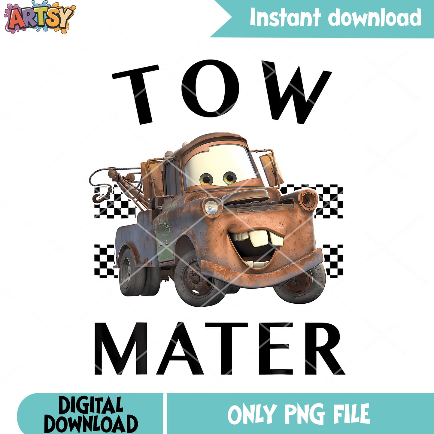 Rusty rescue car costume png, car movies png, tow mater png