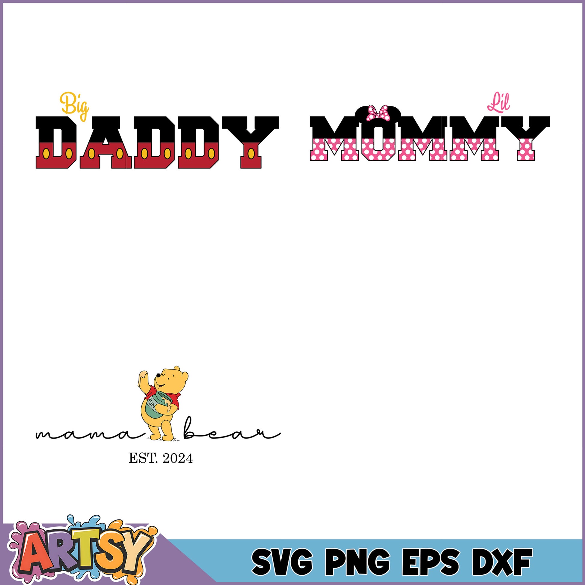 SVG Bundle Mommy Daddy Mama Bear Designs