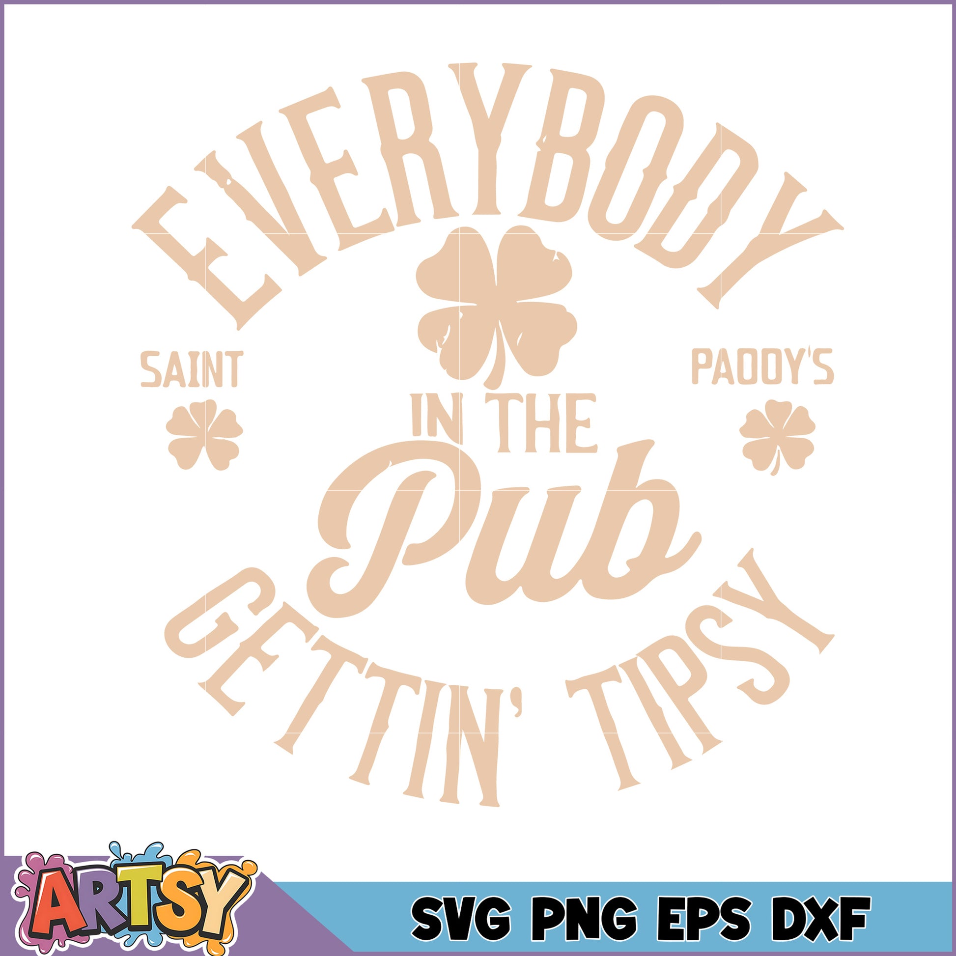 SVG Pub Tipsy St Patricks Day Design