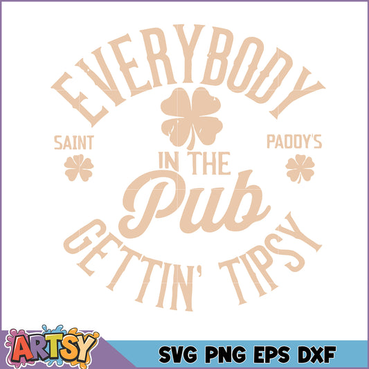 SVG Pub Tipsy St Patricks Day Design