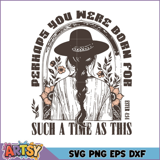 SVG Woman Hat Floral Design Esther 414