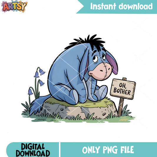 Sad eeyore brother png, disney eeyore png, winnie the pooh png