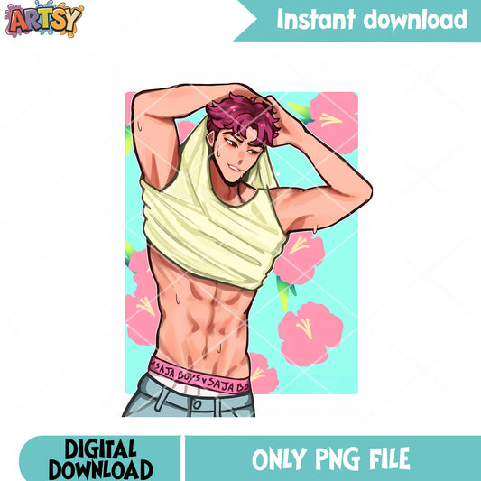 Saja boy member anime png, anime muscle png, saja boy muscle png