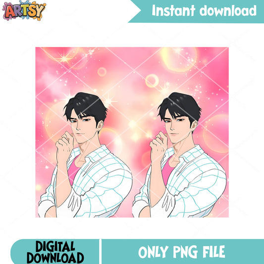 Saja boy pink png, members saja kpop png, visul boyfriend png